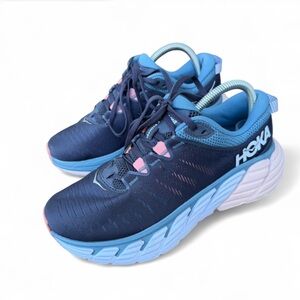 Size 8D HOKA One One Women's Gaviota 3 Stability Running Shoes in Ombre Blue Ro